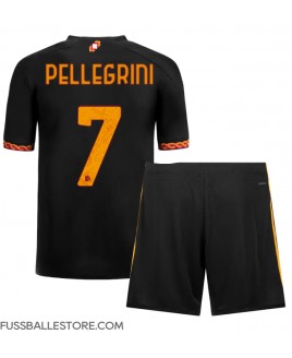 Günstige AS Roma Lorenzo Pellegrini #7 3rd trikot Kinder 2023-24 Kurzarm (+ Kurze Hosen)